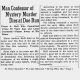 News (Fatality)-MAYES Henry (Death of Huff)