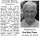 Obituary-BROWN Dorothy (Adams)