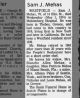 Obituary-MEHAS Sam J
