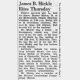 Obituary-MICKLE James B