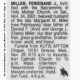Obituary-MILLER Ferdinand J